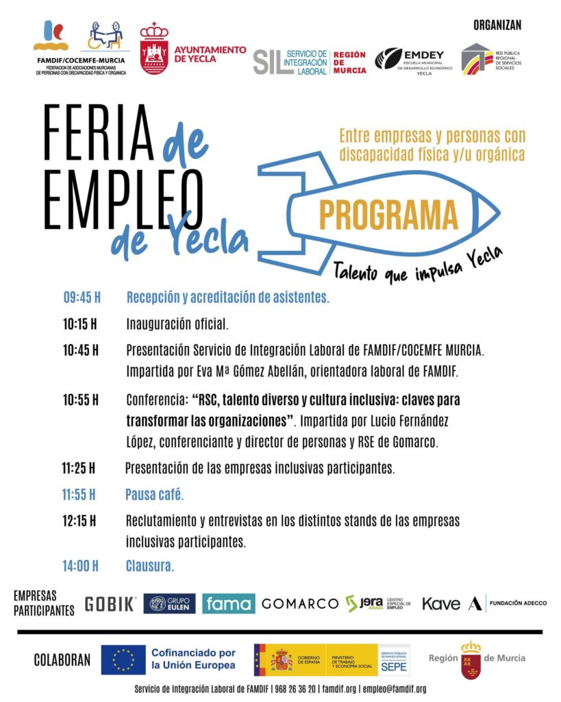 horario feria de empleo Yecla